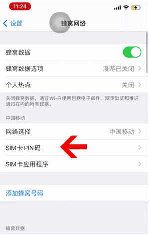 郾城苹果14维修网分享如何给iPhone14的SIM卡设置密码 