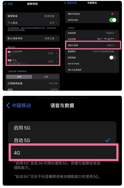 郾城苹果手机维修分享iPhone14如何切换4G/5G? iPhone14 5G网络切换方法 